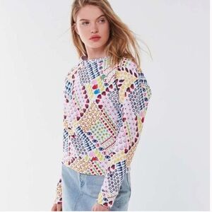 Champion x Susan Alexandra x UO medium Abstract Crewneck Pullover Sweatshirt
